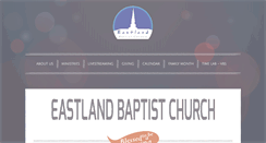 Desktop Screenshot of eastlandbaptist.com